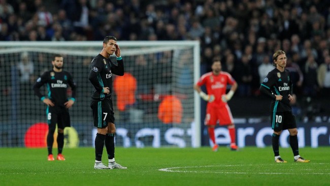 Kekalahan 1-3 dari Tottenham Hotspur menjadi skor yang terbesar bagi Real Madrid di fase grup Liga Champions dalam sembilan tahun terakhir.