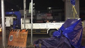 Parapet Proyek MRT Jatuh Akibat Crane Hilang Keseimbangan