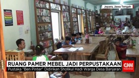 Warga Jepara Ubah Ruang Pamer Mebel Jadi Perpustakaan