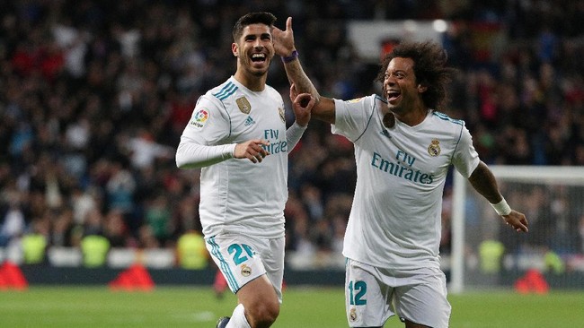 Bek Real Madrid, Sergio Ramos senang melihat performa yang ditunjukkan Marco Asensio pada laga lawan Las Palmas.