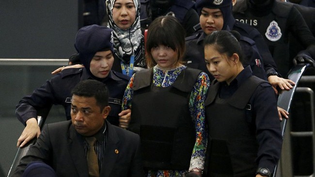Doan Thi Huong, tersangka asal Vietnam dalam kasus pembunuhan kakak tiri Kim Jong-un, Kim Jong-nam, di Malaysia yakin dapat bebas dengan jaminan pekan depan.