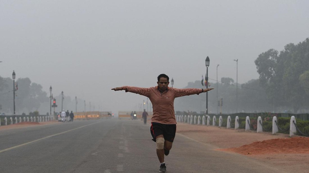 FOTO: Kabut Asap Mencekik New Delhi