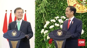 Dolar Tinggi, Jokowi Ajak Korsel Transaksi Pakai Rupiah-Won