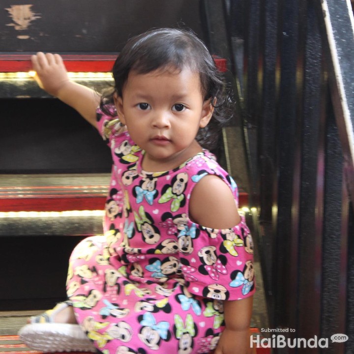 <p>Pose di tangga dulu. Cekrek!</p>