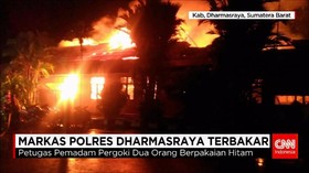 Terbakarnya Markas Polres Dharmasraya