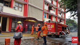 Asrama PTIK Polri Terbakar