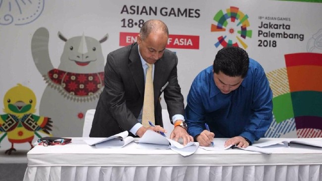 Presiden INASGOG, Erick Thohir, menargetkan ada empat sampai lima miliar penonton yang menyaksikan siaran selama tiga pekan gelaran Asian Games 2018.
