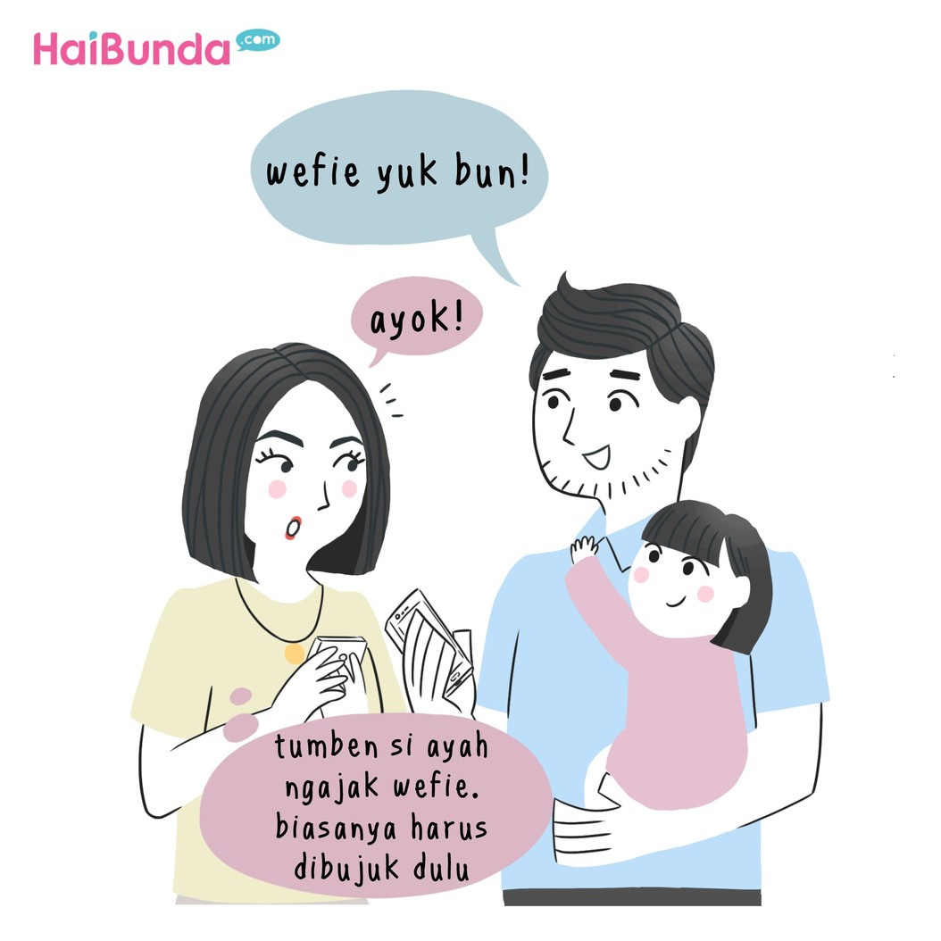 Bunda pengen jalan-jalan, ayah ngelakuin hal nyebelin tapi bisa bikin bunda senyum. Nah, buat Bunda hal konyol apa yang dilakukan suami tapi bisa bikin senang?