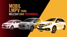 Mobil LMPV yang Melesat dan Terjungkal