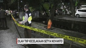 Polisi Gelar Olah TKP Kecelakaan Setya Novanto