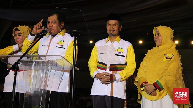Golkar dan sejumlah koalisinya resmi mengusung Nurdin Halid-Aziz Qahhar Mudzakkar untuk Pilgub Sulsel. Keduanya langsung menandatangani kontrak politik.