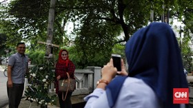 Tiang Lampu Setnov jadi Wisata Baru di Selatan Jakarta