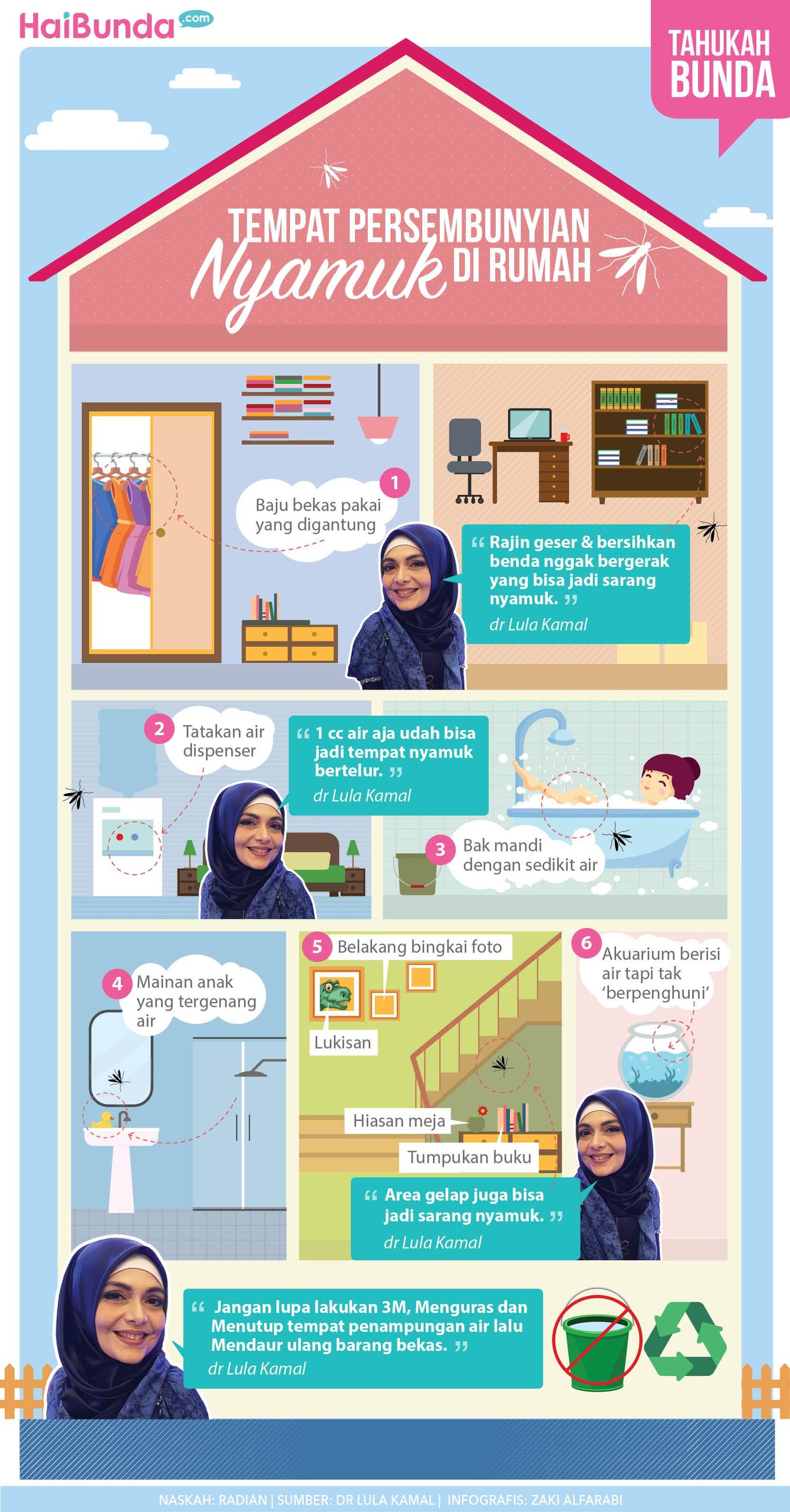 Nggak Disangka! Ini Area di Rumah yang Bisa Jadi Sarang Nyamuk Tahu nggak, Bun, area-area di rumah berikut ini juga bisa jadi sarang nyamuk lho. Di mana aja tuh?