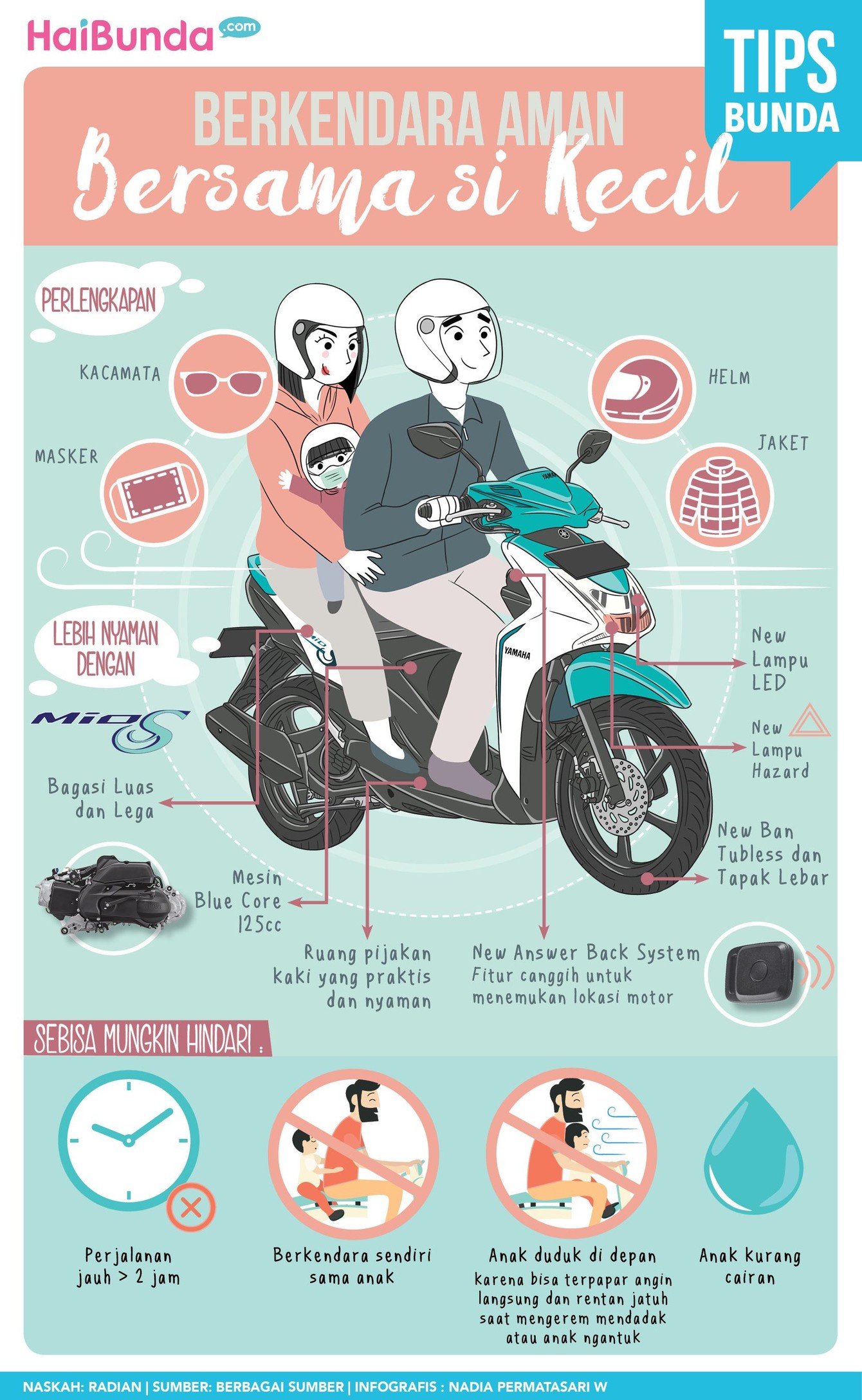 Tips Aman dan Nyaman Saat Naik Motor Bersama Anak Yuk perhatikan tips ini supaya naik motor terasa aman dan nyaman buat anak.