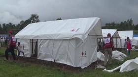 Puluhan Tenda Didirikan untuk Pengungsi Gunung Agung
