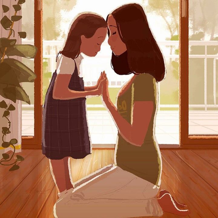 <div>Momen intim bersama si kecil yang bikin rindu. (Foto: Instagram/pascalcampionart)</div>