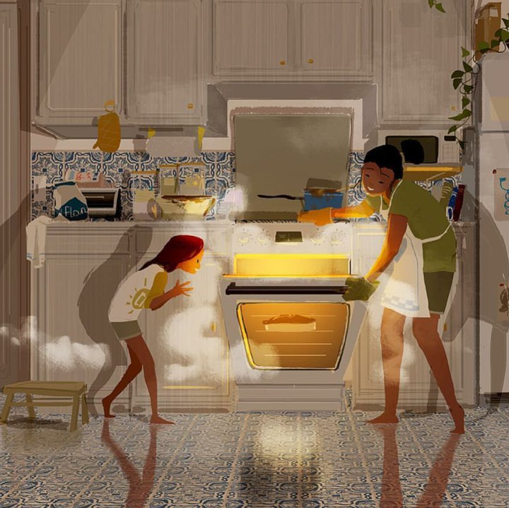 <div>Kapan terakhir kali seru-seruan masak bareng si kecil? (Foto: Instagram/pascalcampionart)</div>