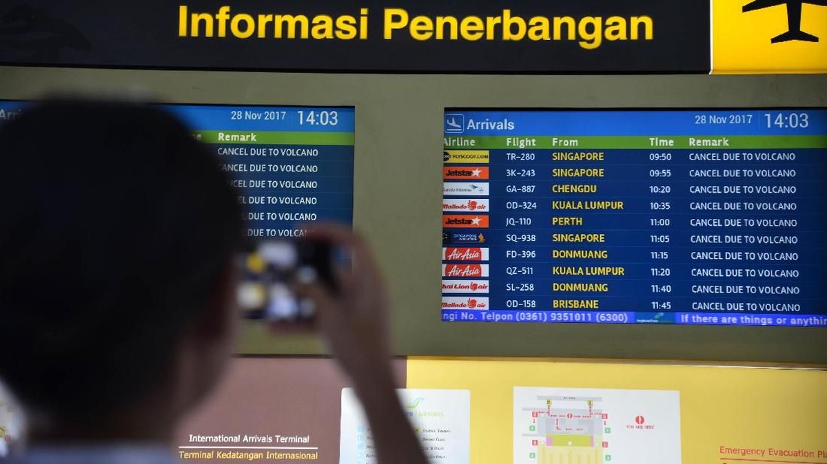FOTO: Mereka yang Terdampar di Bandara Ngurah Rai