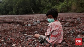 FOTO: Lahar Dingin Gunung Agung