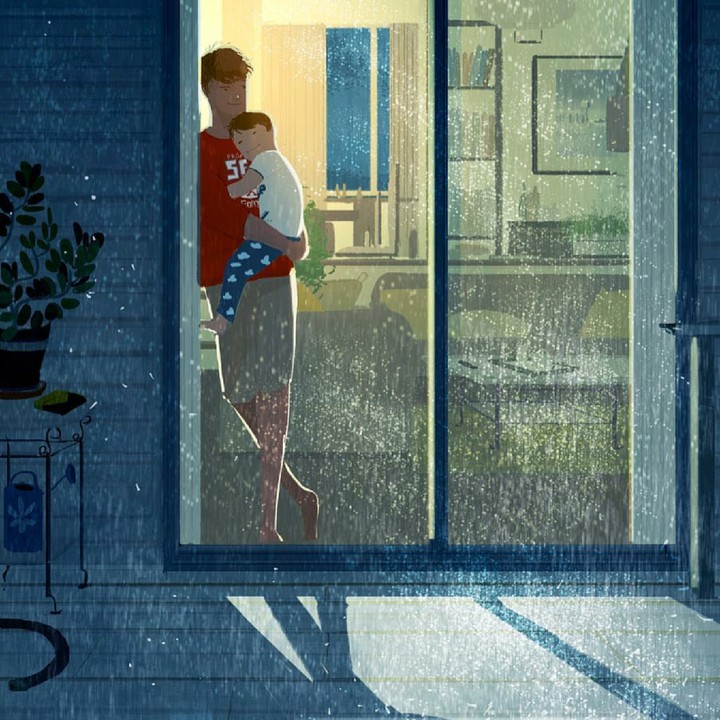 <p>"Tidurlah yang nyenyak anakku," (Foto: Instagram/pascalcampionart)</p>