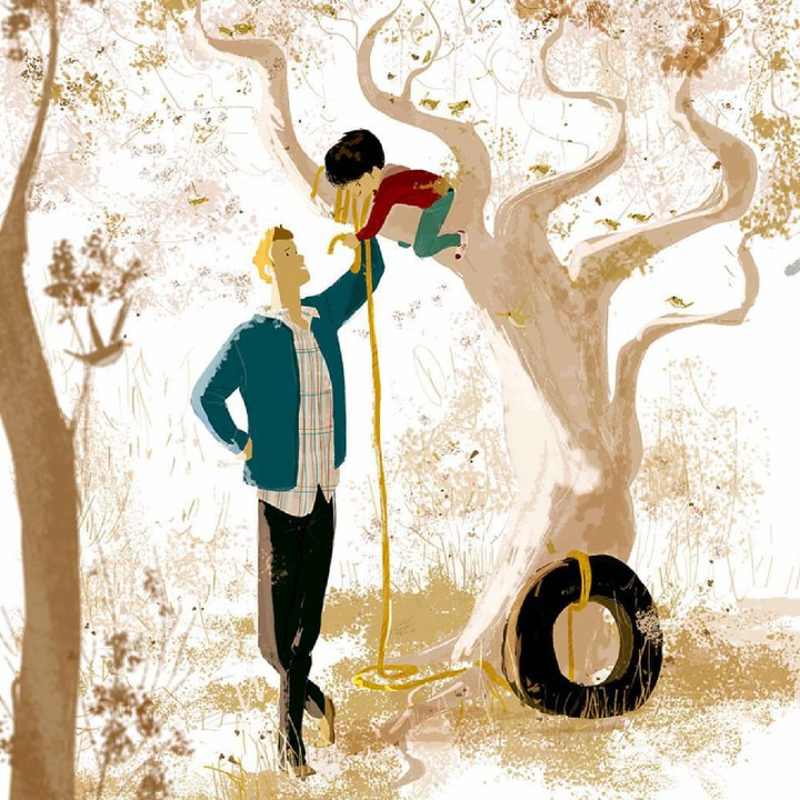 <p>Ayah selalu siap menemani si kecil bermain. (Foto: Instagram/pascalcampionart)</p>