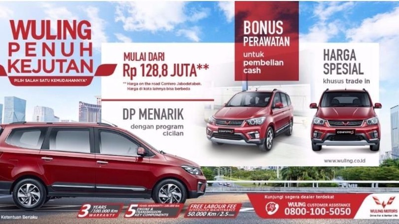 Wuling Motors secara resmi memasuki pasar otomotif Indonesia lewat tiga varian di segmen Low Multi Purpose Vehicle (LMPV).