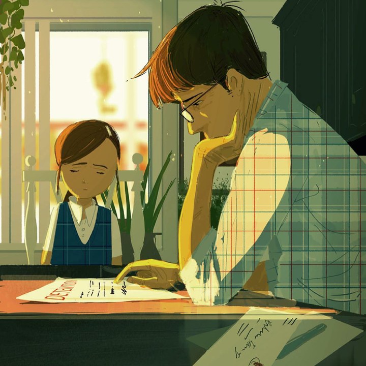 <p>Walaupun kecewa, ayah tetap sabar kok. (Foto: Instagram/pascalcampionart)</p>