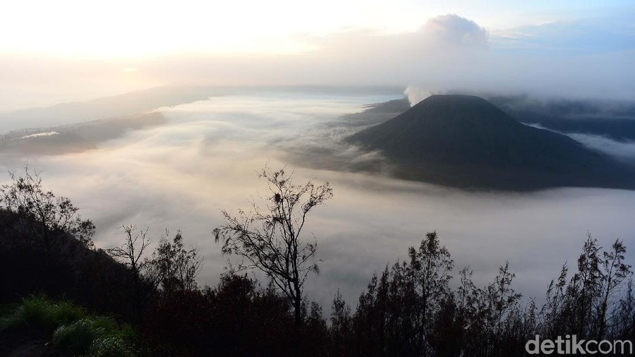 Bukit Penanjakan sedang direnovasi&comma; kini wisatawan yang ingin menikmati terbitnya matahari &lpar;sunrise&rpar; di kawasan Gunung Bromo pun beralih ke Bukit Cinta&comma; Probolinggo&comma; Jatim&period;