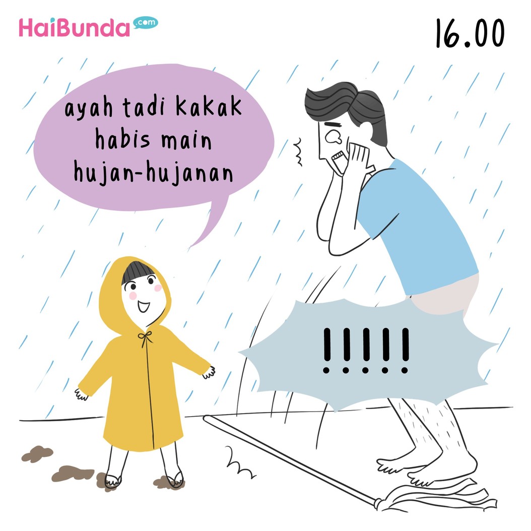 Begini kalau bunda lagi sakit. Nah, di rumah 'kekacauan' apa lagi, Bun, yang terjadi kalau kebetulan Bunda lagi sakit?