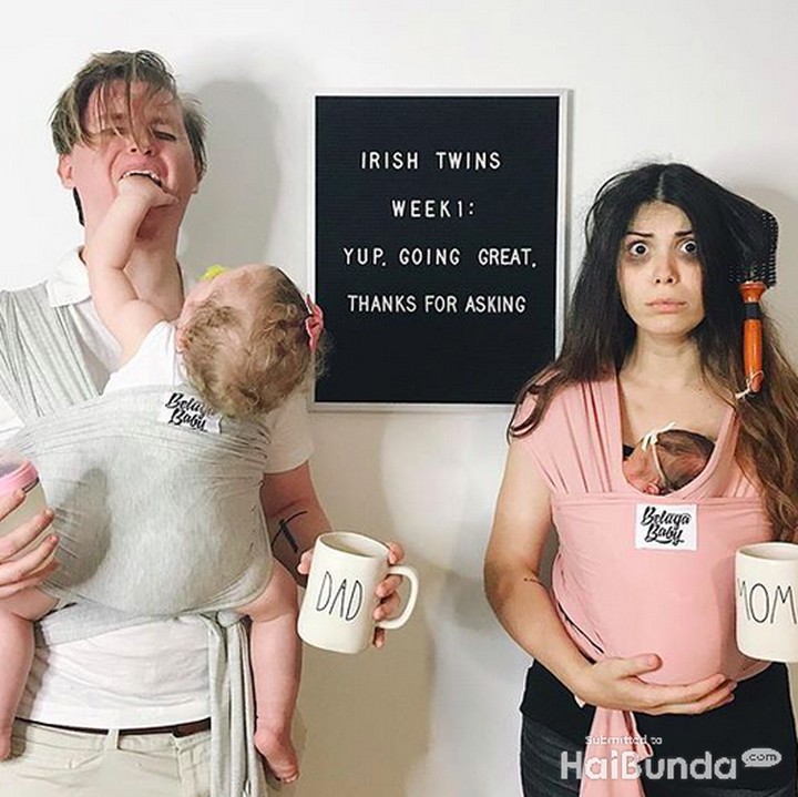<p>Ayah juga ikut rempong ketika mengurus dua anak yang jarak umurnya nggak terlalu jauh. Pernah ngerasain juga, Bun? (Foto: Instagram/ @mayavorderstrasse)</p>