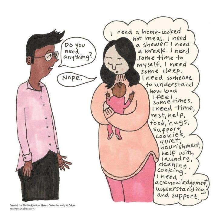 <p>Ditanya butuh apa cuma jawab nggak ada, padahal sebenarnya seorang ibu butuh banyak. (Foto: Karen Kleiman & Molly Mcintyre/The Postpartum Stress Center)</p>