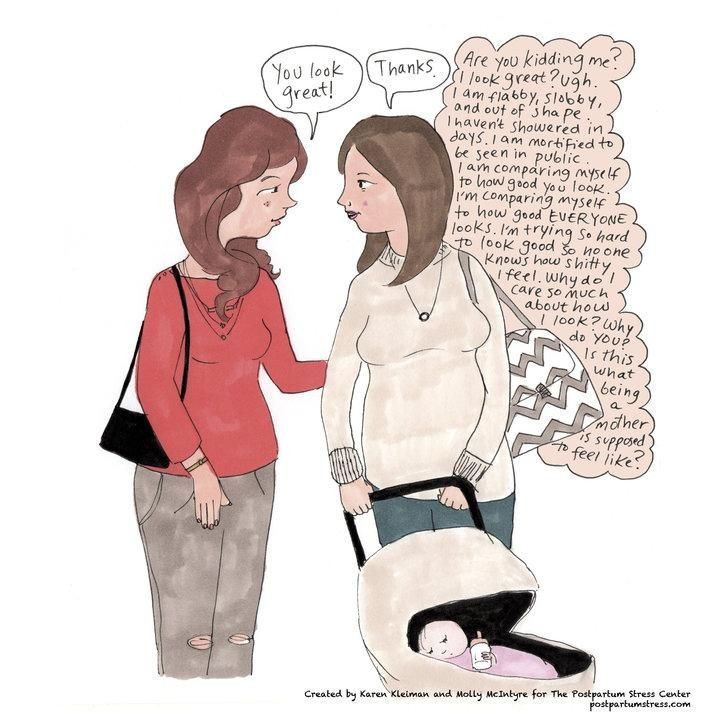 <p>Mau ada orang yang muji kayak apa, kadang hal itu nggak ada efeknya buat ibu-ibu. (Foto: Karen Kleiman & Molly Mcintyre/The Postpartum Stress Center)</p>
