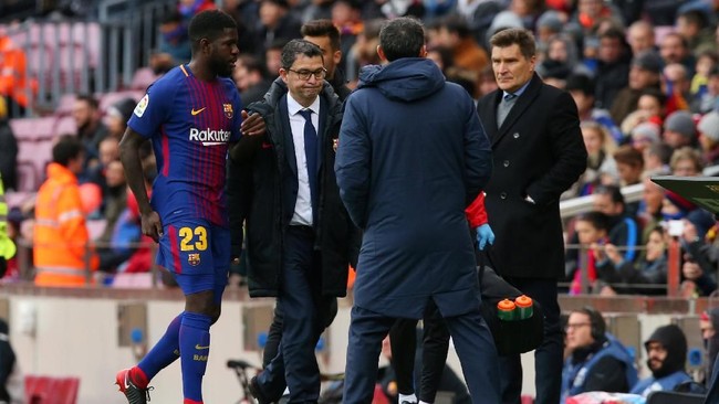 Pelatih Barcelona, Ernesto Valverde, mengatakan cedera yang dialami Samuel Umtiti bikin timnya gagal menang atas Celta Vigo.