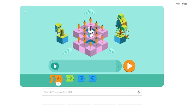 Google doodle hari ini menawarkan mini game yang sesungguhnya mengenalkan banyak orang pada dasar-dasar pemrograman.