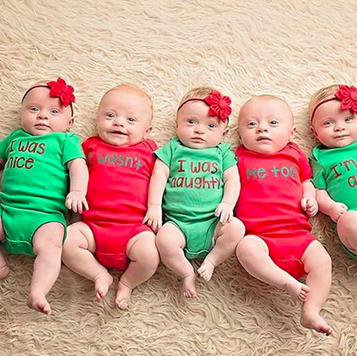 <p>Jangan sampai ketuker menyebut nama mereka ya. He-he-he. (Foto: Instagram/ @driskell_quints_mom)  </p>
