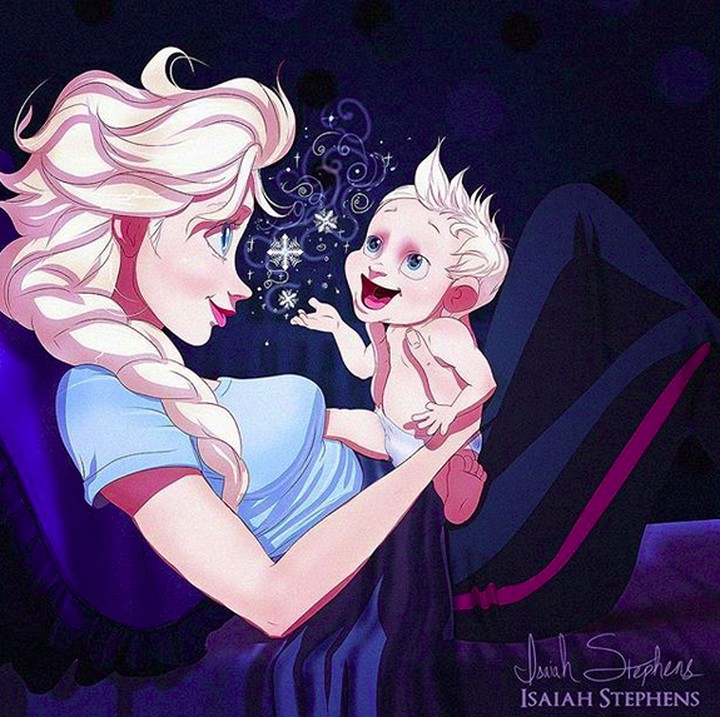 <p>Mirip nggak, Bun, Elsa sama si kecil?  </p>
