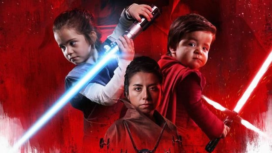 Keren! Saat Sekeluarga Jadi 'Model' Poster Star Wars
