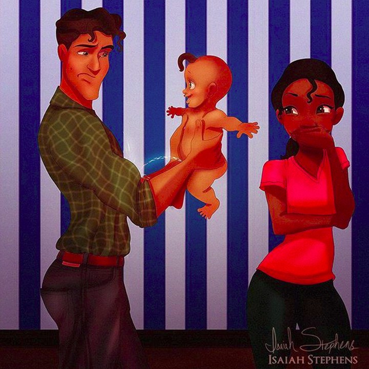 <p>Hi-hi-hi. Bunda Tiana cuma bisa tersenyum pas lihat si kecil pipisin Ayah Naveen.  </p>