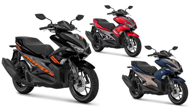 Yamaha memoles ulang tampilan dan bekal mesin skuter matik Aerox 155VVA dengan grafis yang berkesan sporty dan elegan.