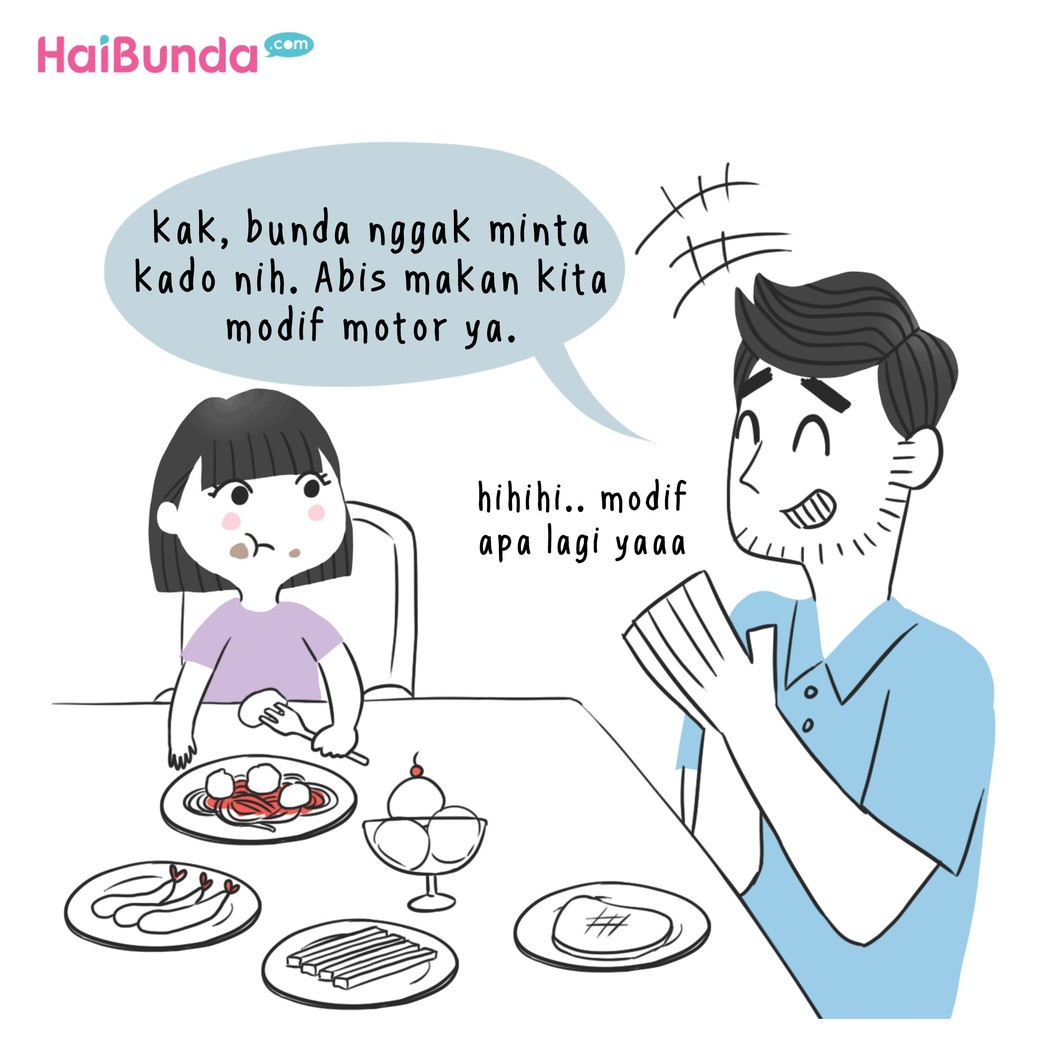 Kalau lagi ulang tahun, apa sih kado yang terasa spesial atau dipengenin Bunda? Sama kayak Bunda di komik ini nggak? Yuk cerita, Bun, di kolom komentar.