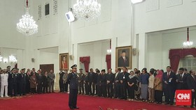Marsekal Hadi Tiba di Istana Jelang Pelantikan Panglima TNI
