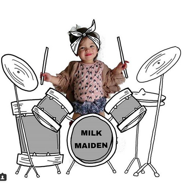 <p>Ini dia Banksii si drummer cilik. (Foto: Instagram/ @thuie)</p>