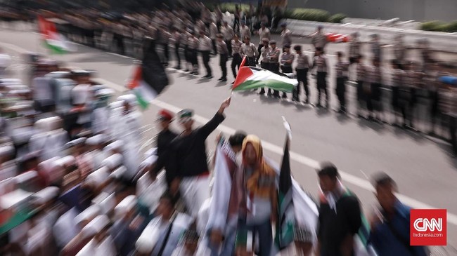 Ribuan personel polri bakal menjaga aksi solidaritas yang dipusatkan di Kantor Kedubes AS dan Kantor Perwakilan PBB di Jakarta.