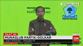 VIDEO: Jokowi Sebut Golkar Punya Kekuatan Merata hingga RT