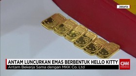 PT Antam Hadirkan Hello Kitty dalam Emas Batangan