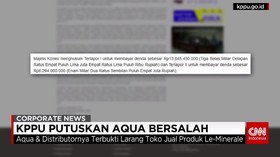KPPU Putuskan Aqua Bersalah