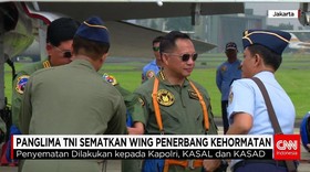 Panglima TNI Sematkan Wing Tanda Kehormatan