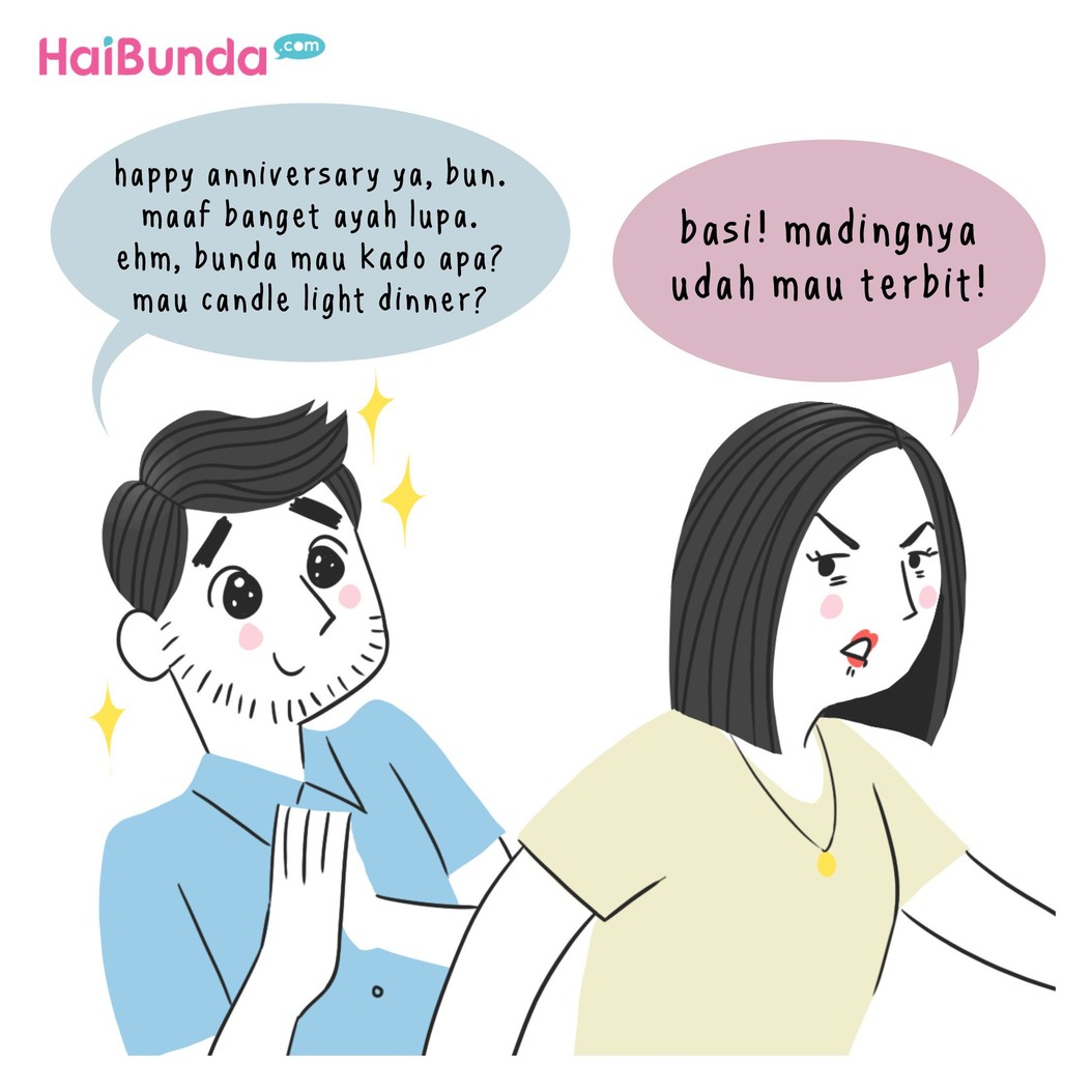 Saat ulang tahun pernikahan, apa sih yang biasa Bunda dan pasangan lakukan? Bagikan yuk cerita Bunda dan Ayah di kolom komentar.