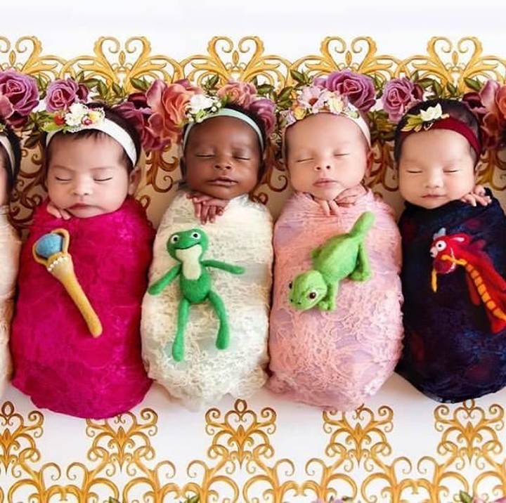 Siapa sih yang nggak tahu Disney Princess? Fotografer bernama Karen Marie berhasil membuat bayi-bayi baru lahir ini jadi putri Disney. (Foto: Karen Marie/Belly Beautiful Portraits)