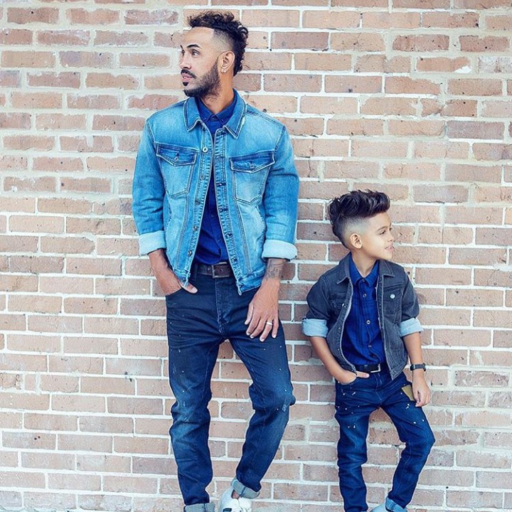 <p>Sama-sama mengenakan pakaian berbahan jeans nih, Bun. Keren ya. (Foto: Instagram @ryansecret)</p>